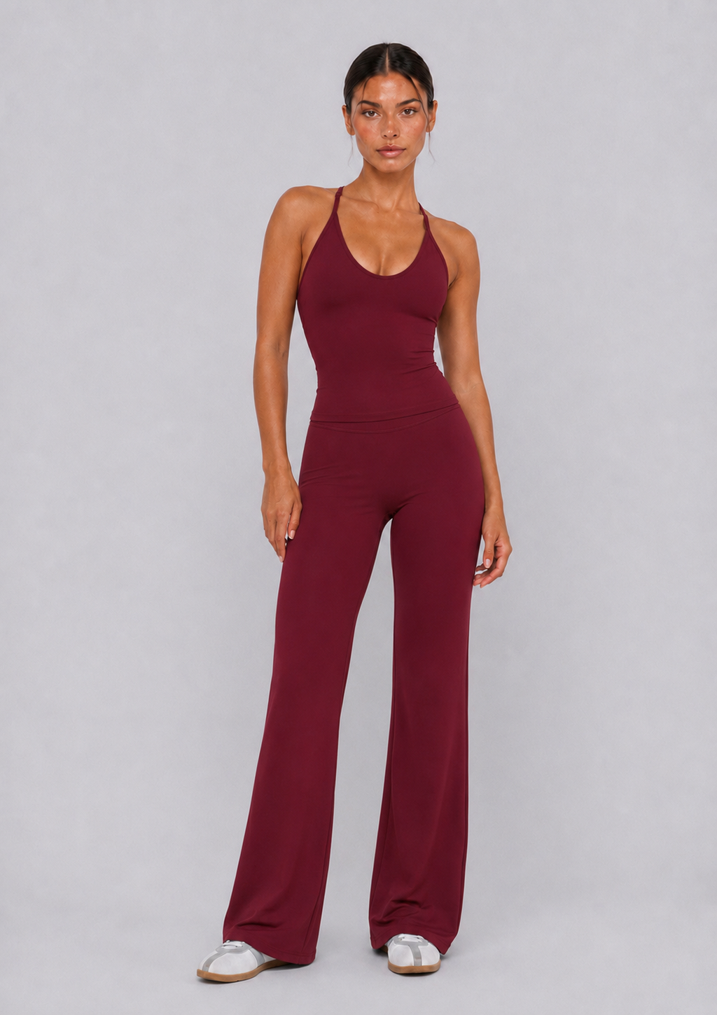 Tyla Straight Leg Pants | Burgundy