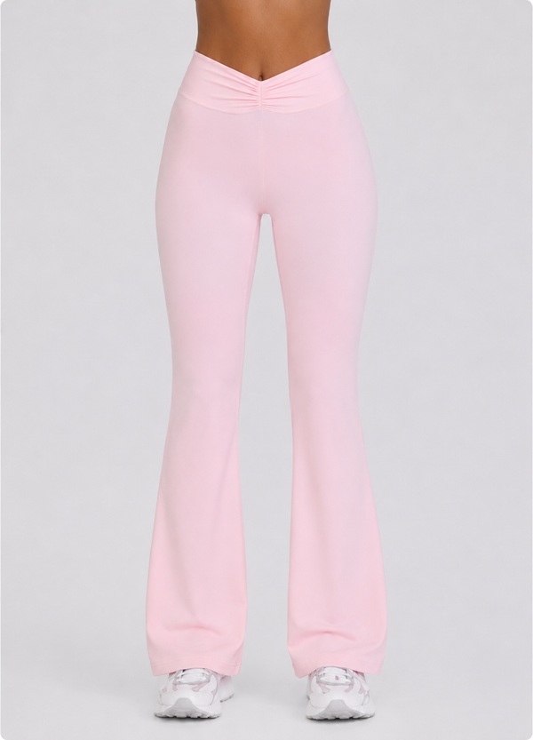 Form Ruched Flared Pants | Pink