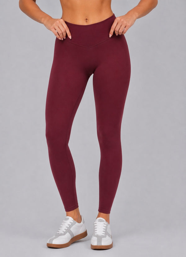 Kimi Invisible Scrunch Leggings | Burgundy