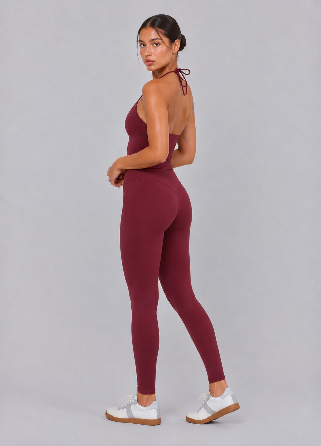 Kimi Halter Tank | Burgundy