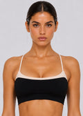 NaluScuplt Contrast Sport Bra | Black