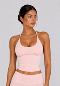 Halter Tie Tank | Blush