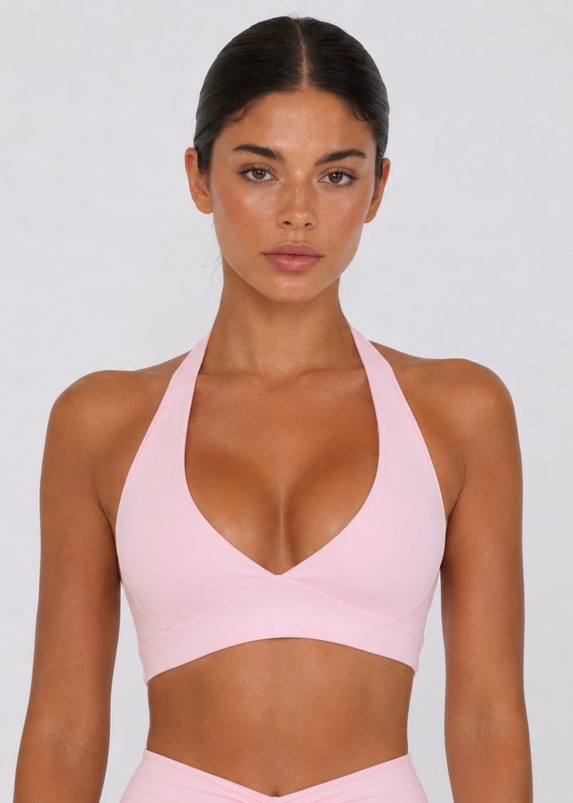 Form V-Neck Sports Bra | Pink