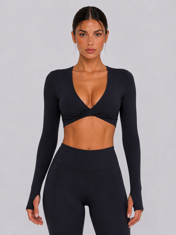 Flow Twist Long Sleeves | Black