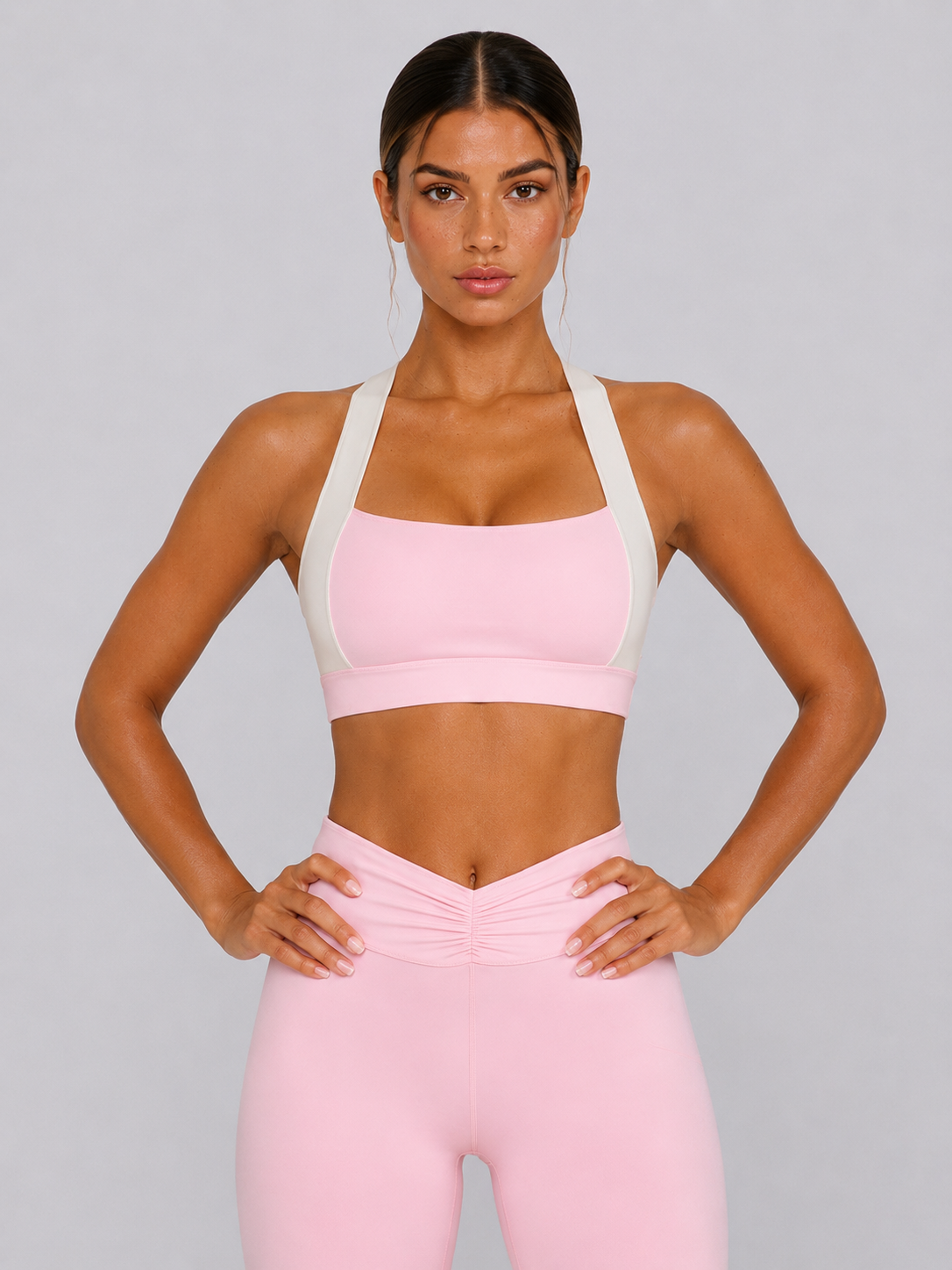 Form Contrast Sports Bra | Pink
