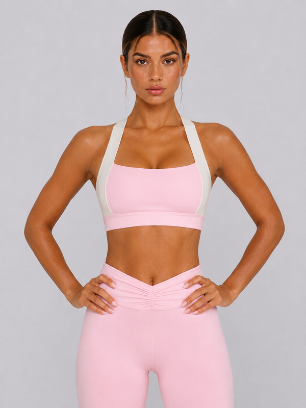 Form Contrast Sports Bra | Pink