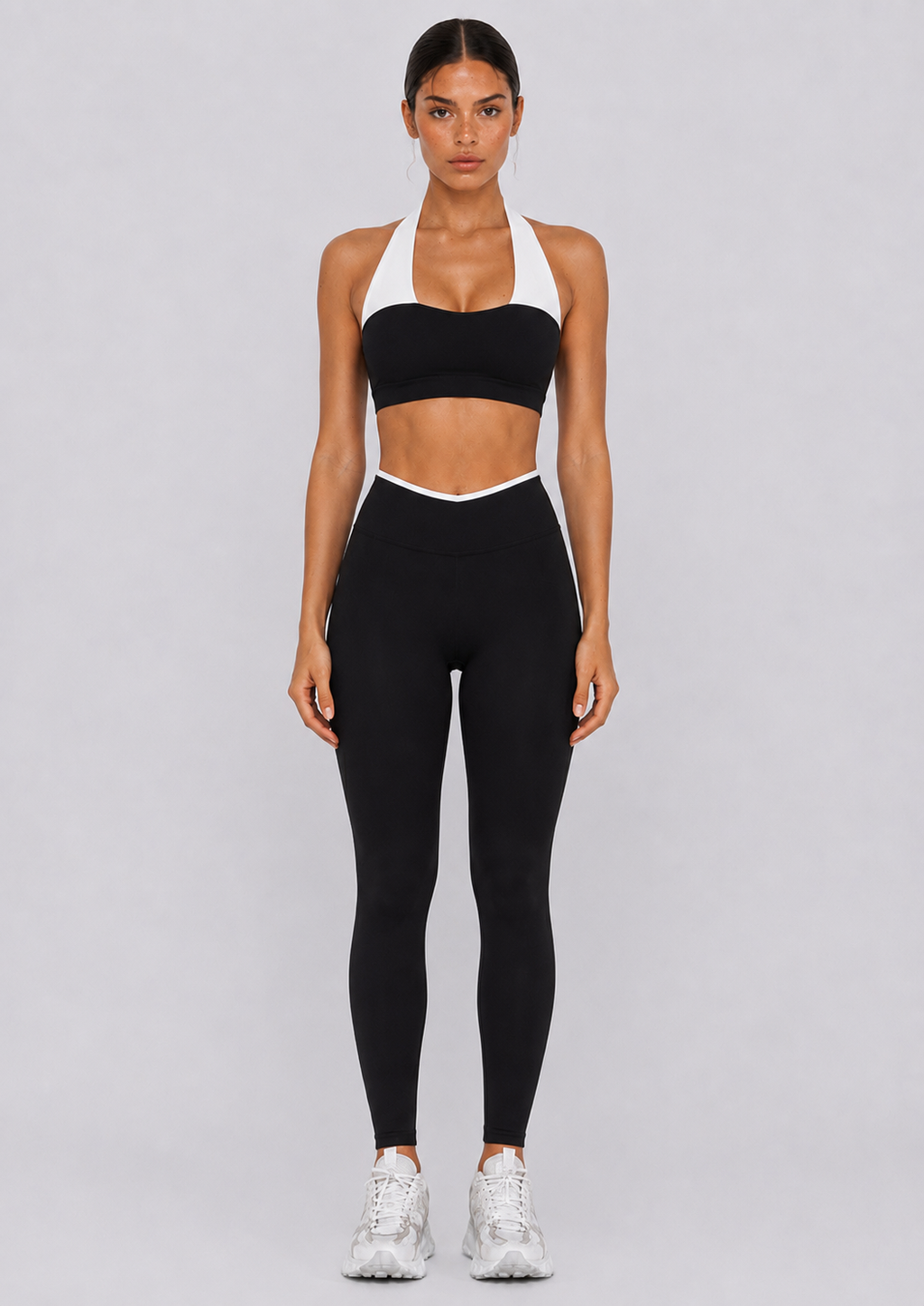 Form Contrast Leggings | Black