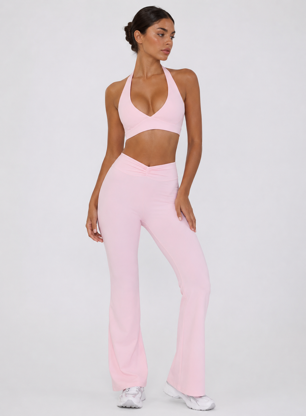 Form Ruched Flared Pants | Pink