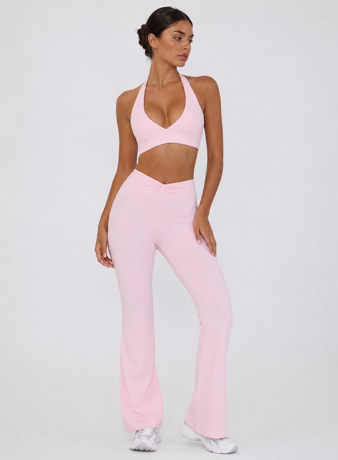 Form Ruched Flared Pants | Pink