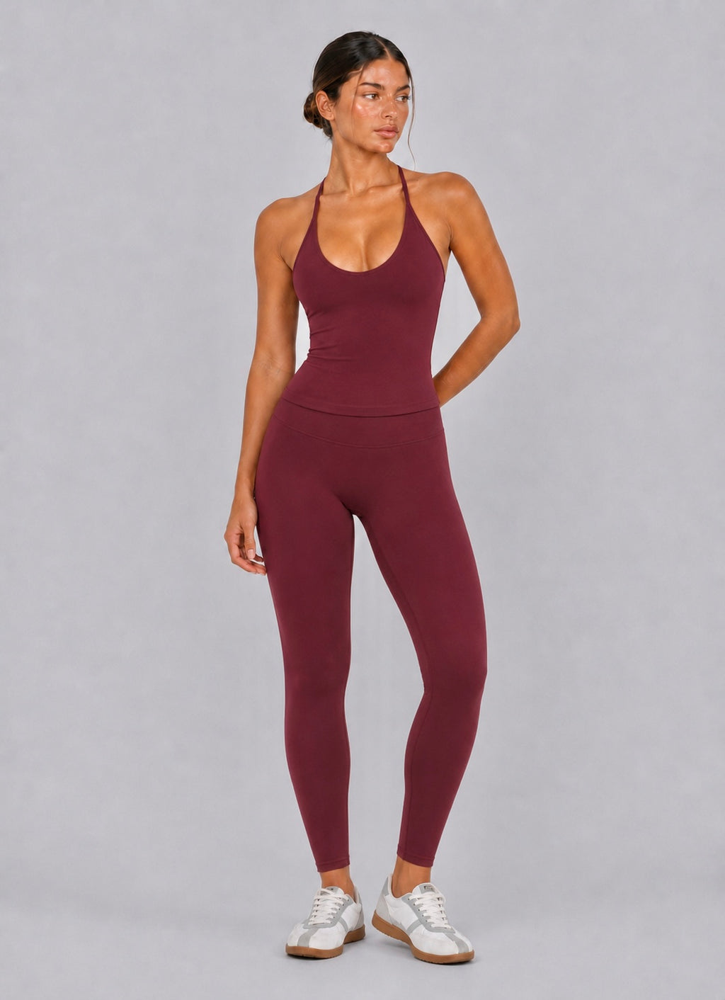 Kimi Halter Tank | Burgundy