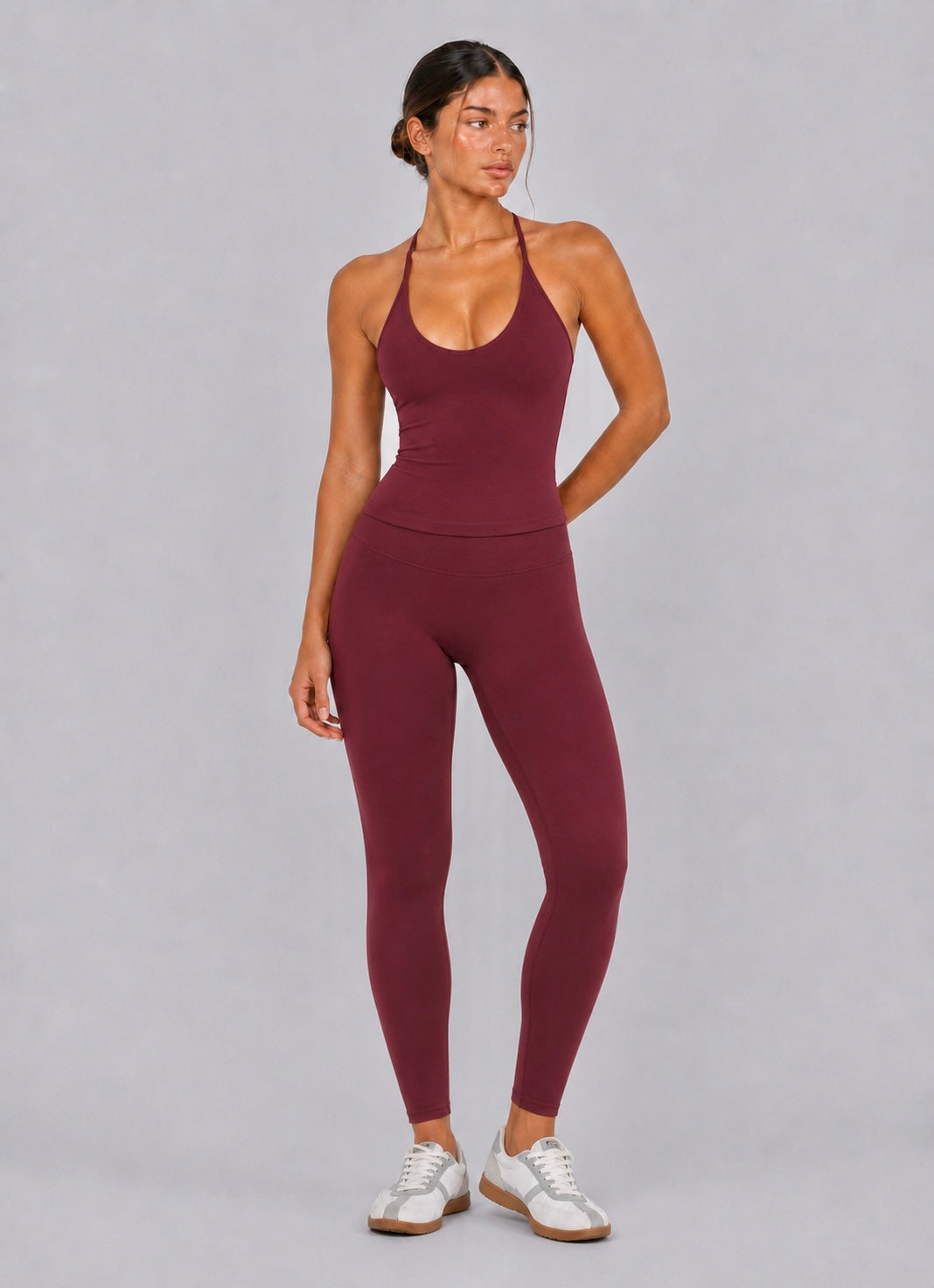 Kimi Halter Tank | Burgundy