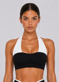 Flow Contrast Sports Bra | Black