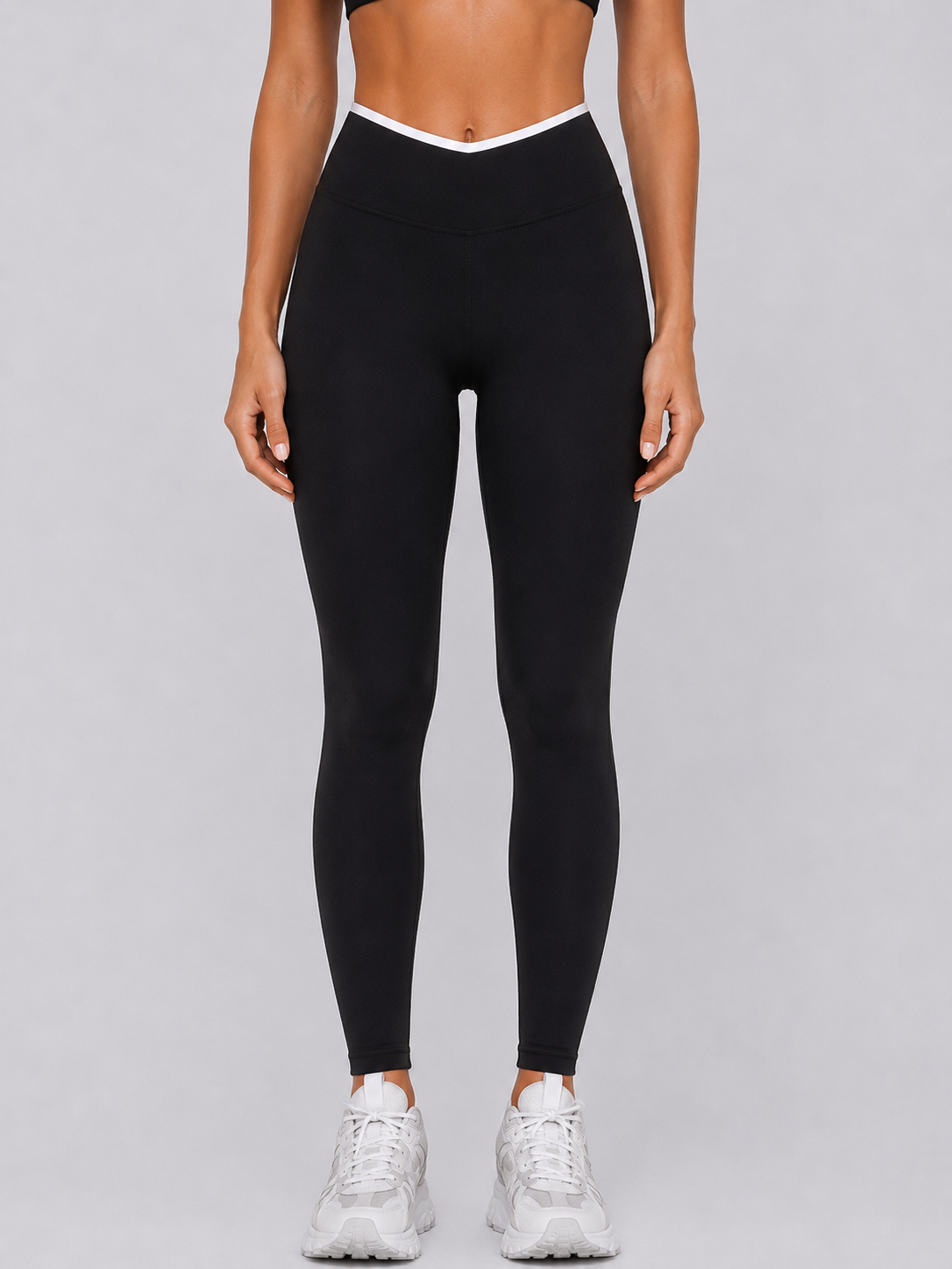 Form Contrast Leggings | Black