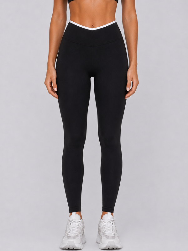 Form Contrast Leggings | Black