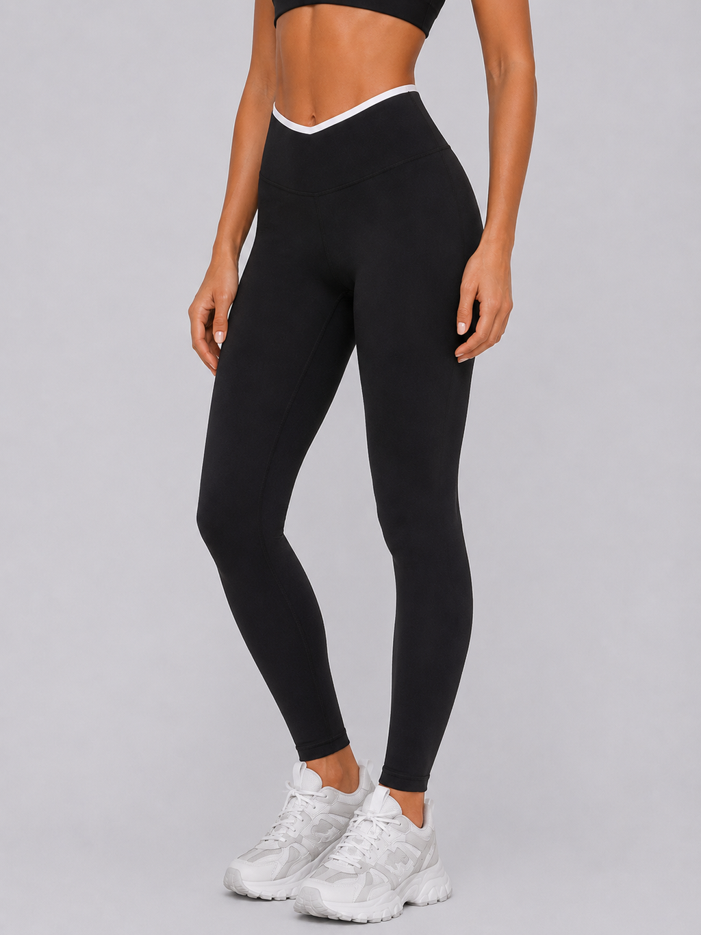 Form Contrast Leggings | Black