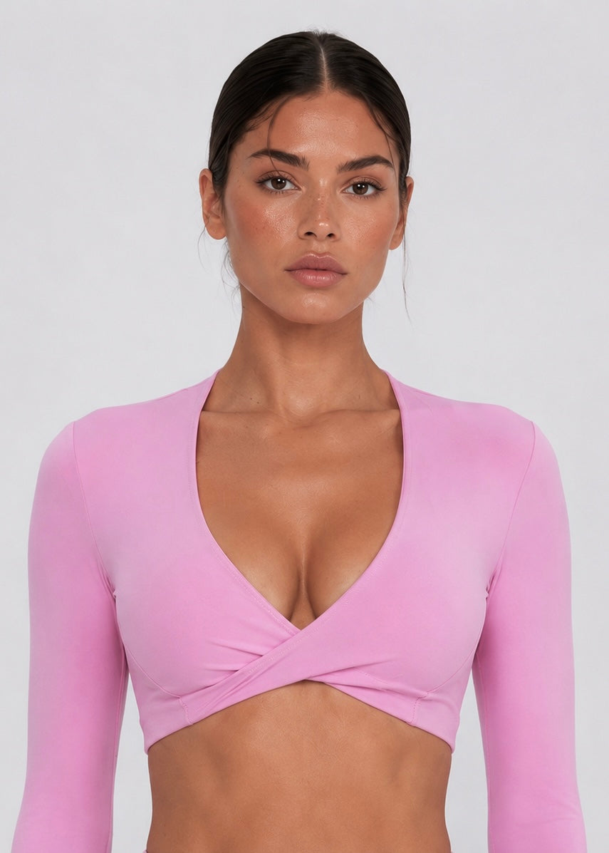 Flow Twist Long Sleeves | Barbie Pink