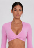 Flow Twist Long Sleeves | Barbie Pink