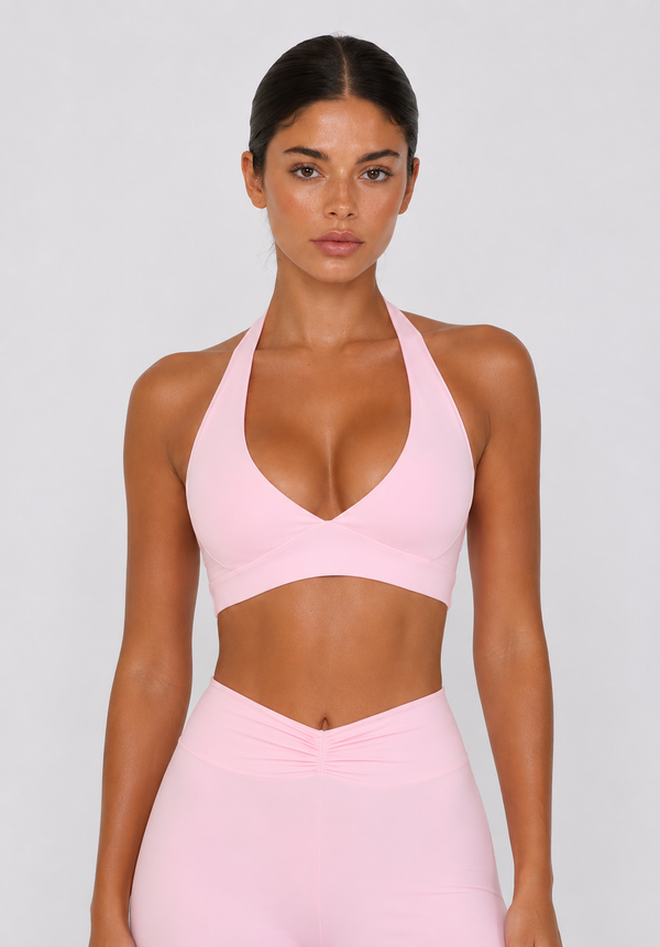 Form V-Neck Sports Bra | Pink