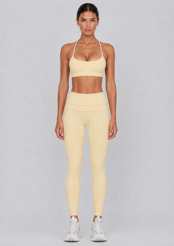 NaluScuplt Sports Bra | Buttery Yellow